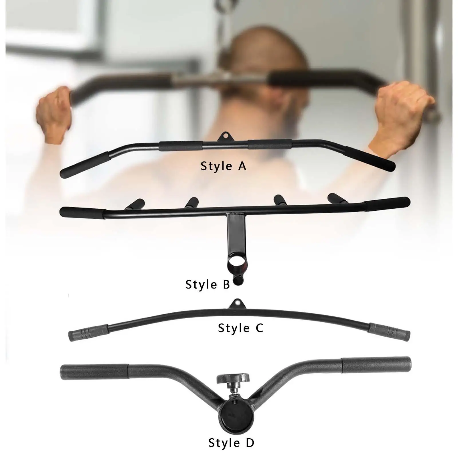 

LAT Pull Down Bar for Cable Pulley System Machine Bicep Tricep Pull Down Bar Bar for Muscle Building Workout Equipment