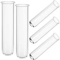 5 Pcs Test Tube Vase Convenient Glass Tubes Decorate Water for Flowers Desk Planters 1