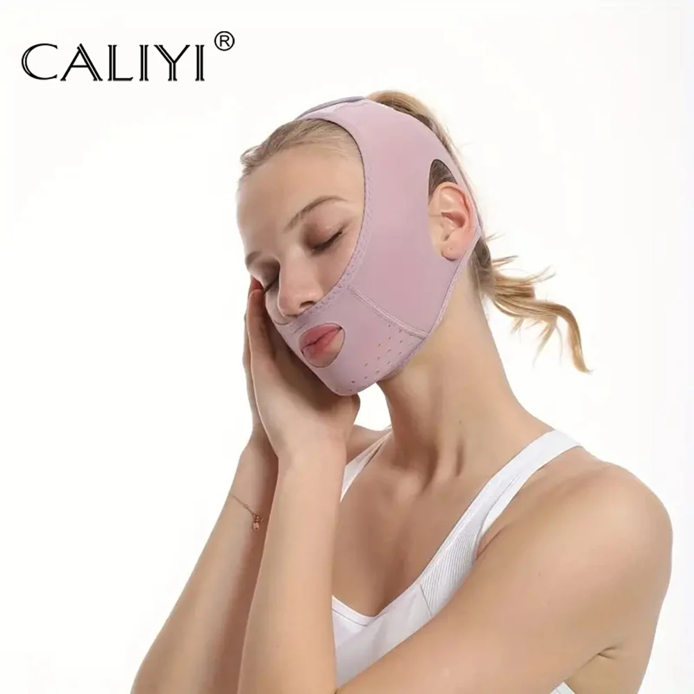 V Face Shaper Face Slimming Bandage Rilassamento Lift Up Belt Shape Lift Riduce Il Doppio Mento Face Thining Fascia Traspirante