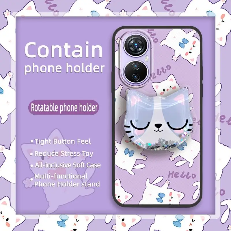 Custodia Per Telefono Con Design Alla Moda Glead Per Blackview A200 Pro Kickstand Cute Durevole Silicone Drift Sand