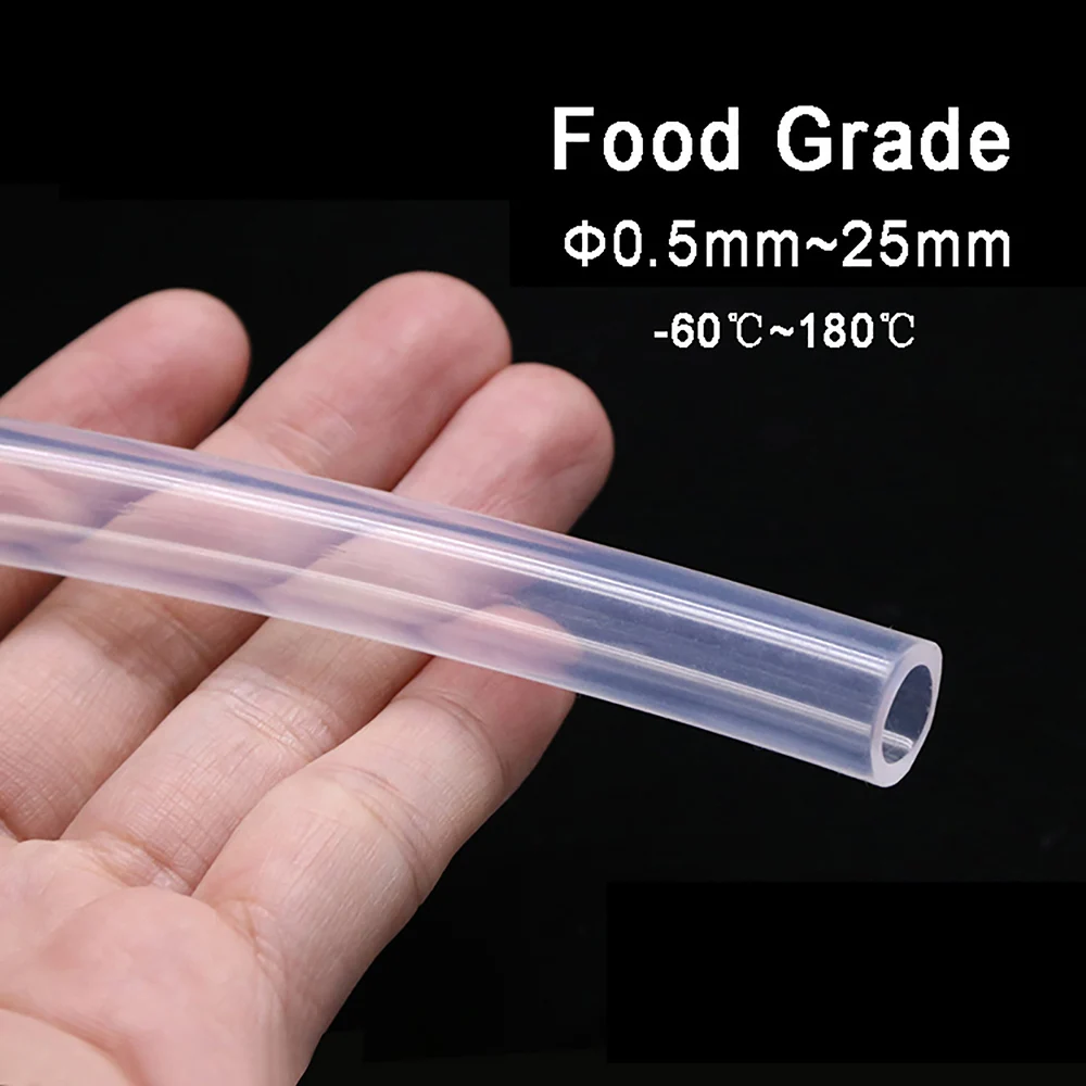 Clear Transparent Food Safe Silicone Tubing Hose Pipe Aquarium Pump Soft Tube Flexible for Beer/Drink/Milk/Water 0.5mm~25mm ID silicone tube