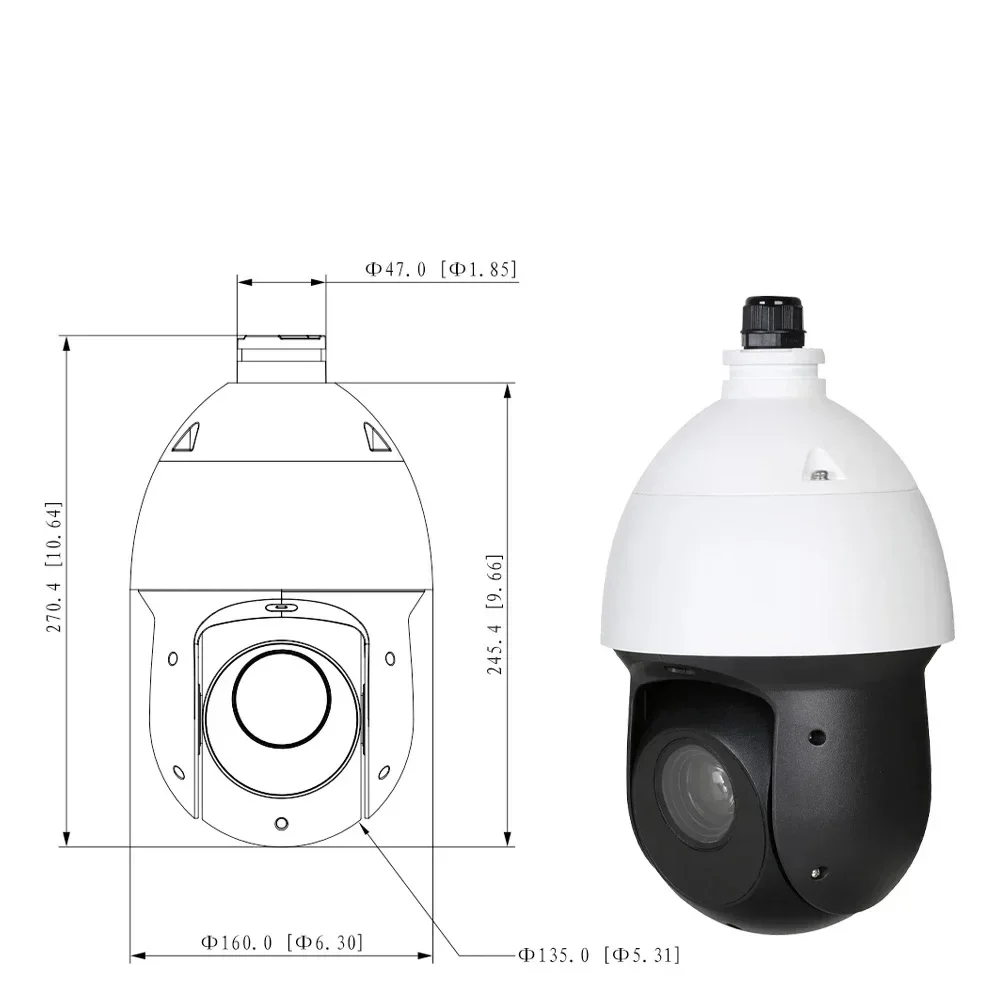 OEM 4MP 25배율 스타라이트 IR 100M 양방향 오디오 주변 보호 네트워크 PTZ 카메라 OEM PTZ SD49425XB-HNR SD49425GB-HNR