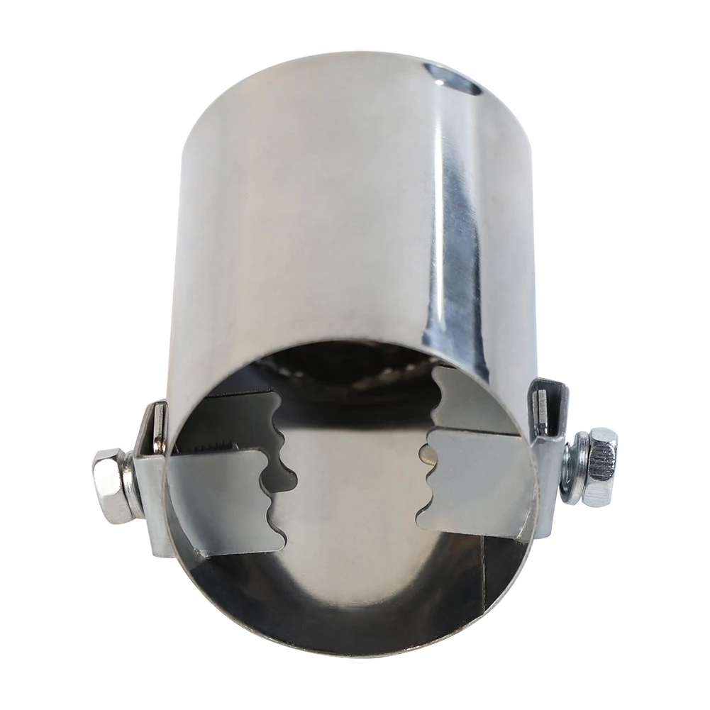 Car Exhaust Tip Steel Stainless Chrome Muffler Exhaust Tip Modification Tube for Straight Tailpipe exhaust muffler tip exhaust pipe muffler exhaust trim pipe