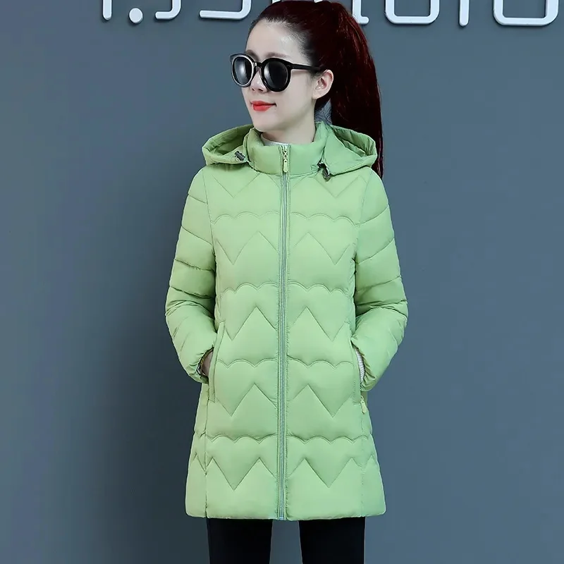 Women Jacket Parka Ultra-light Thin Down Cotton Coat 2023Autumn Winter  Hooded Warm Mid Long Cotton Padded Jacket Women Outerwear - AliExpress