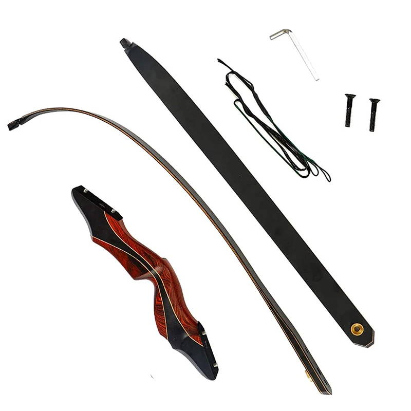 Recurve Bow Set 30 50 Lbs Optional 60 Inch Detachable Hunting Adult Longbow Set Competition