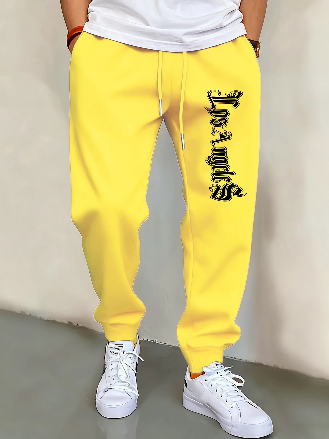 الفن الحضري الأبجدية طباعة الرجال السراويل الأساسية غير رسمية تنوعا جيب موضة كل مباراة مريحة Sweatpants الرجال