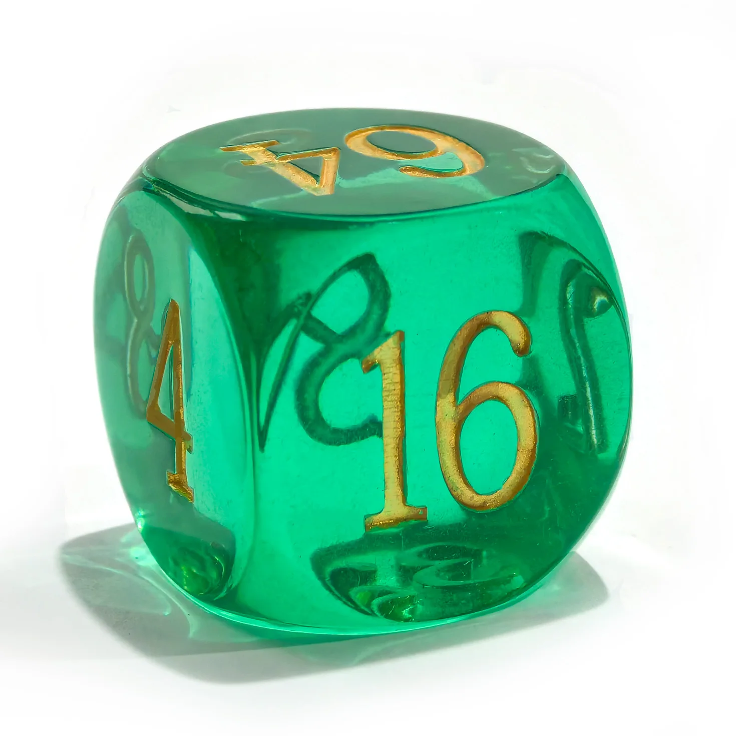 Large Translucent Backgammon Doubling Cube - Assorted Colors, 30MM