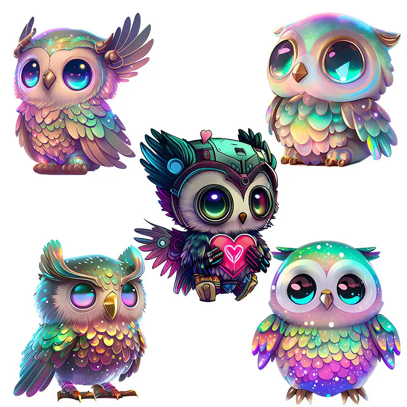 M445 Cute Owl Cartoon Bird Kid's Bedroom Toilet Decor Living Room Cabinet Refrigerator Home Decoration Decals