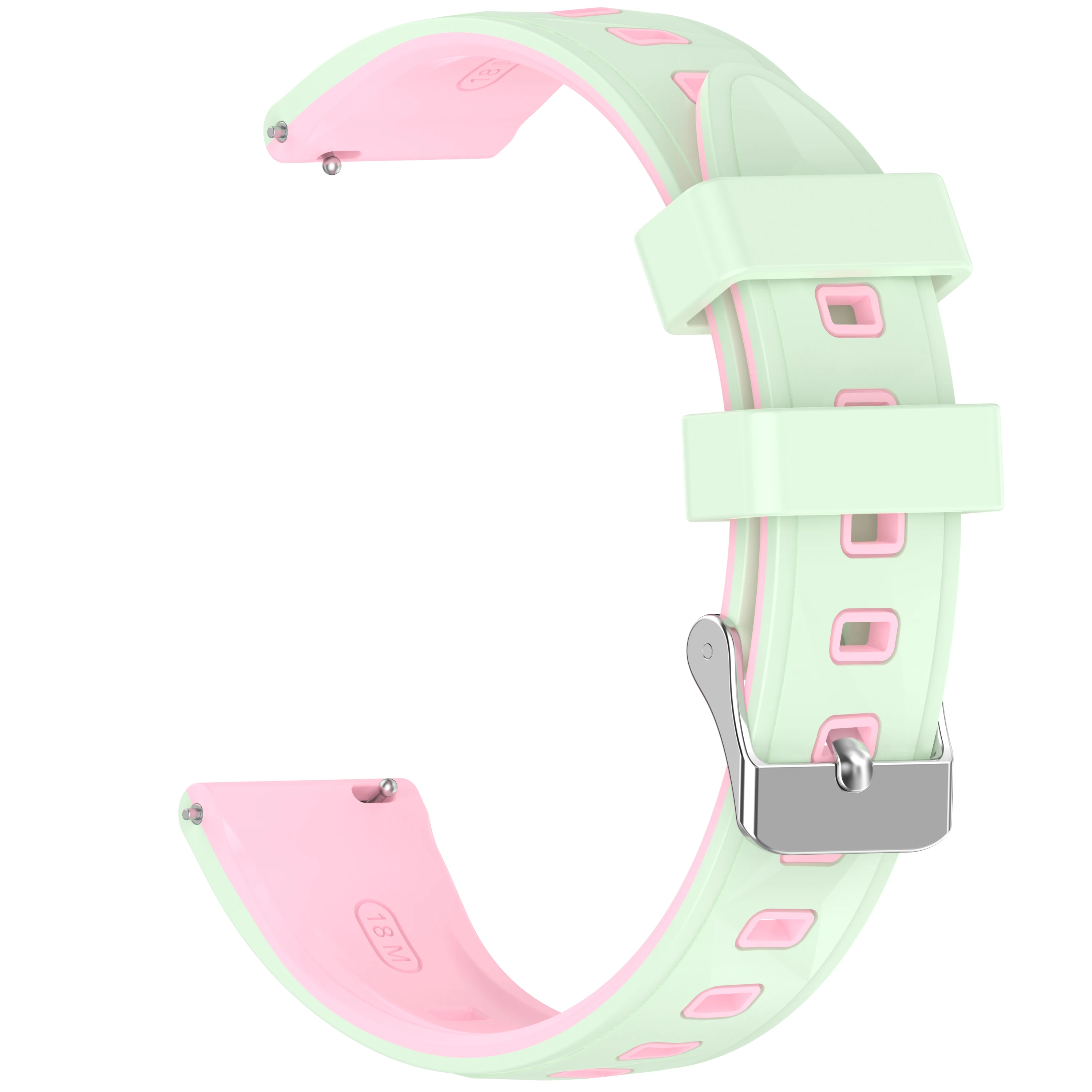 Sporty 18mm Silicone Smartwatch Replacement Band Bracelet, 41mm Wristband Accessory