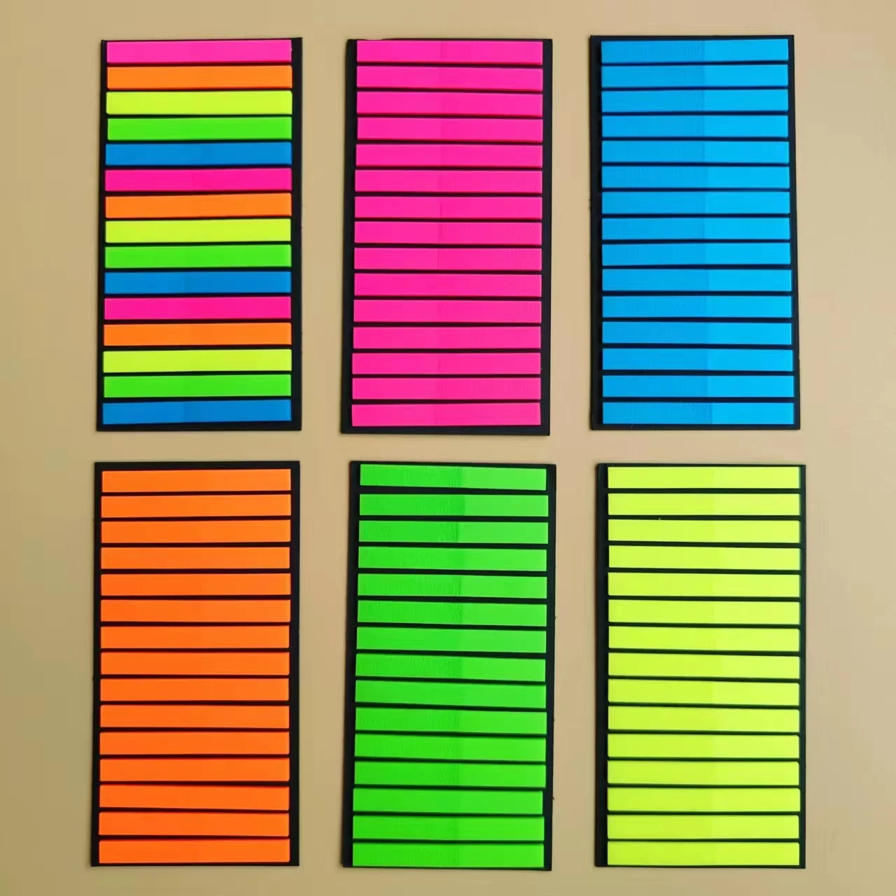 300Pcs Color Index Sticky Notes Ultra-fine Index Label Stickers PET Sticky Notes Highlighter Instead of Transparent Stickers 6