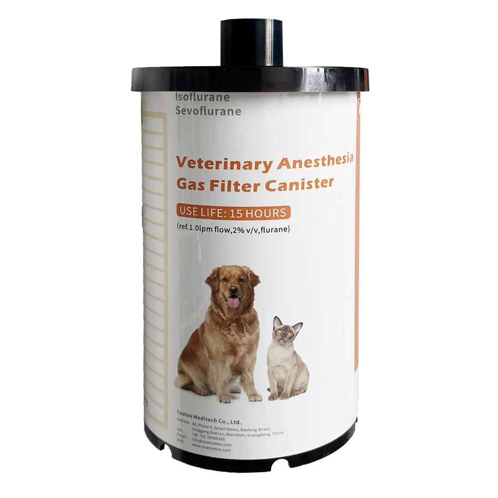 Disposable Filter Canister Built-in Filter Sponge Prevent Anesthetic Contamination Operating Room Veterinarian