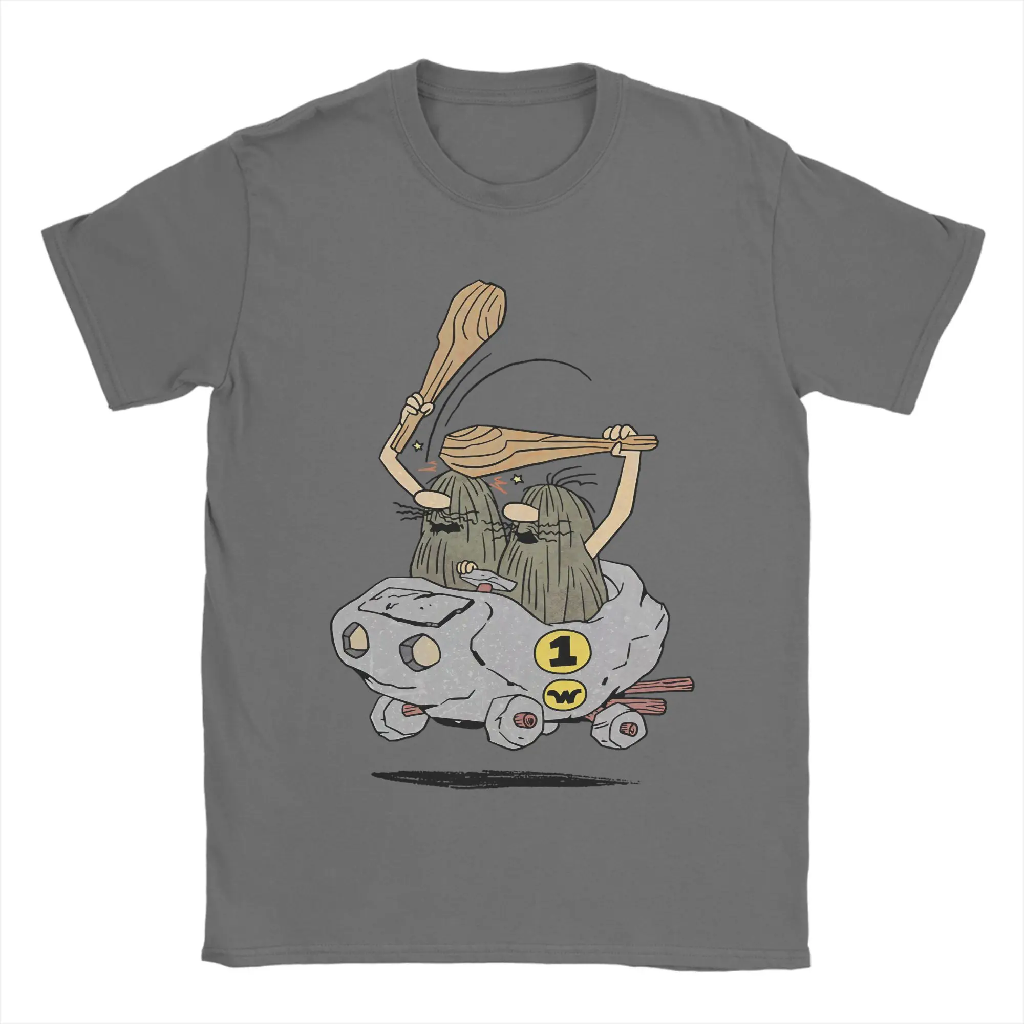 Wacky Races Boulder Mobile Glen Evans T-Shirts für Herren, Cartoon-Baumwollkleidung, verrücktes T-Shirt mit rundem Kragen, Geschenkidee, T-Shirts