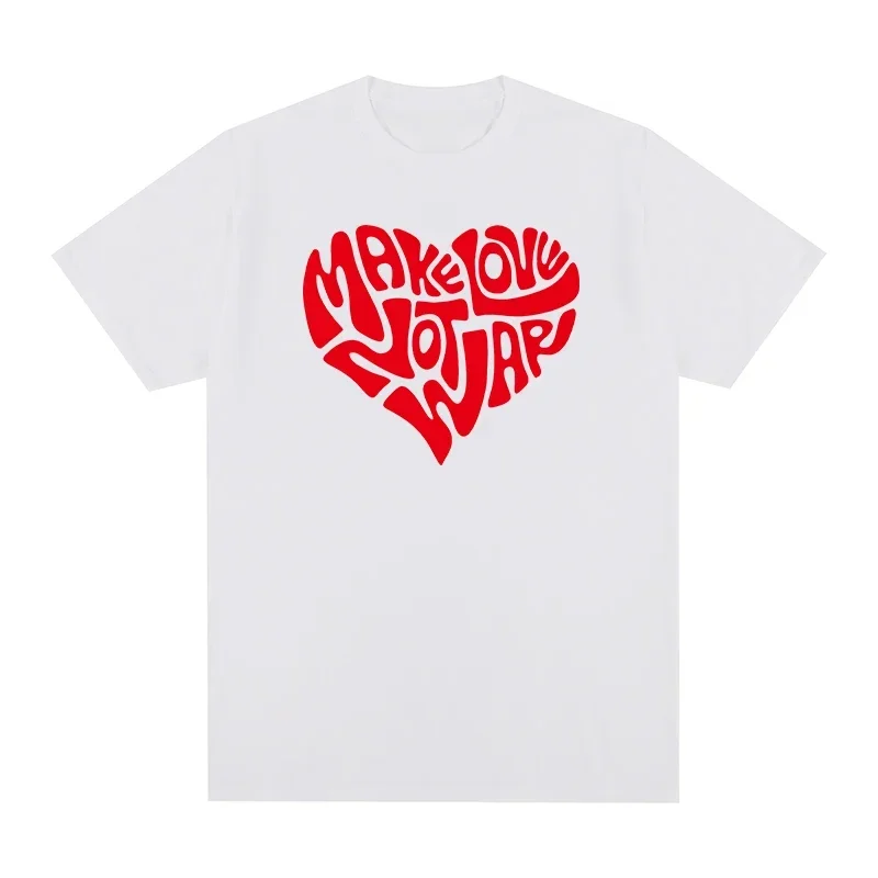 

Винтажная футболка с надписью «Make Love Not War», Хлопковая мужская футболка с графическим принтом «Stop the Wars», новая футболка, топы для мальчиков