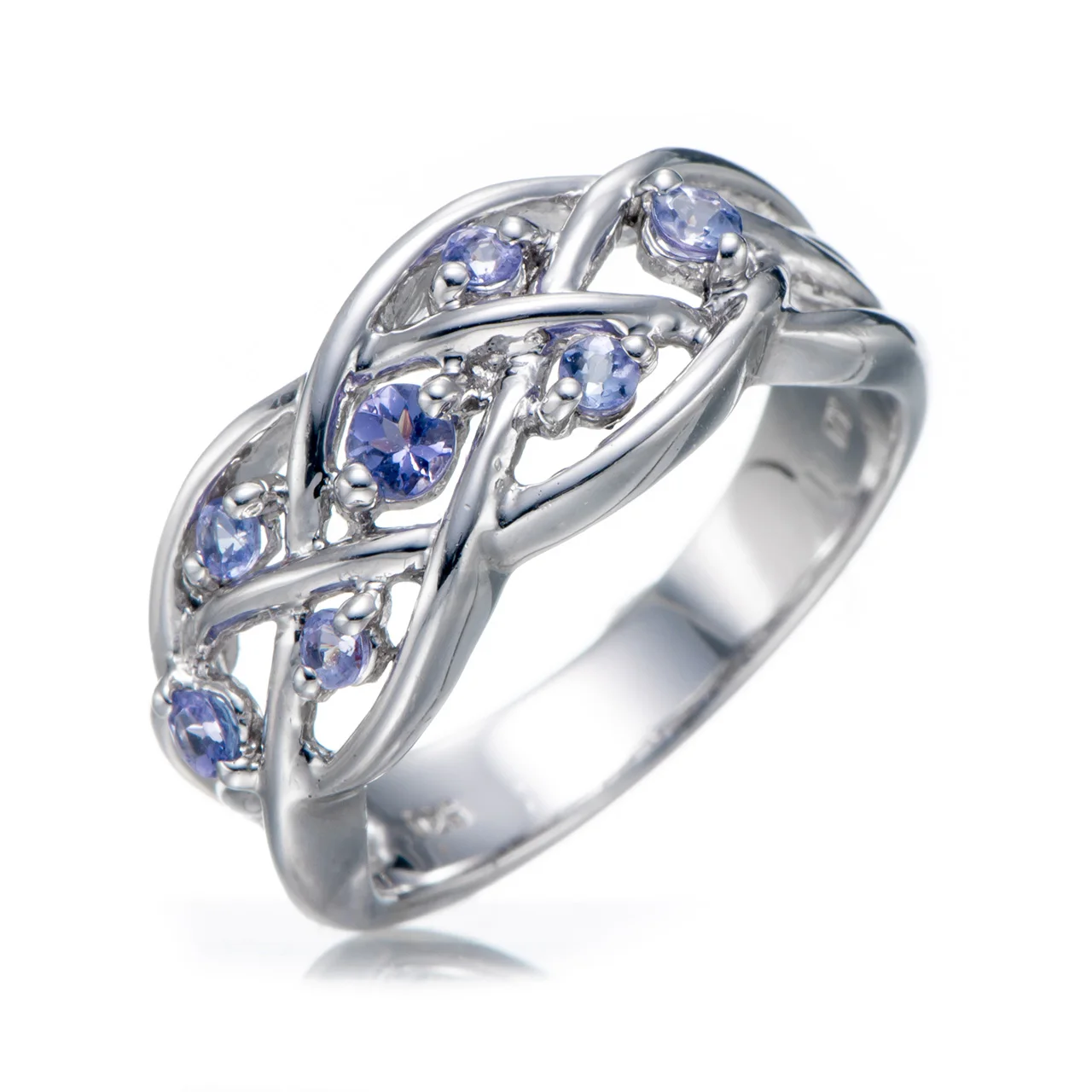 

Tanzanite Rhodium Over Sterling Silver Ring