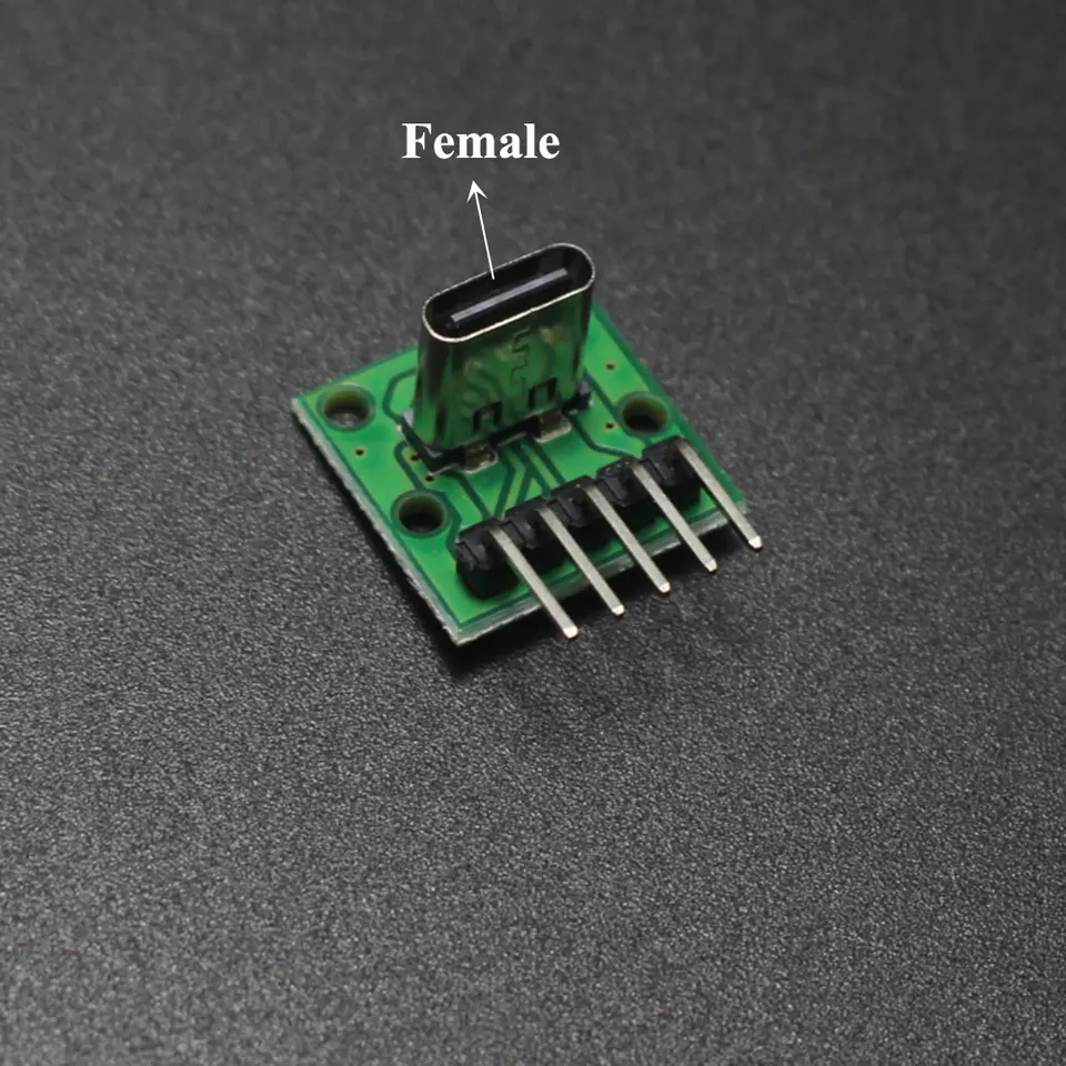 2/5Pcs USB-C Male Female Socket Breakout Board, 5Pin Adapter Module for DIY Projects, Charging and Data Transfer Applications image 10