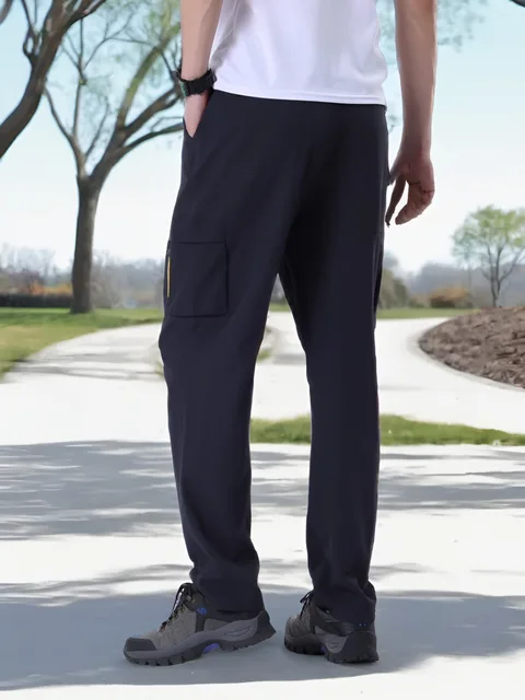 Casual Men PantsHiking Workout Breathable Long Pant New Summer Multiple Pockets Cargo Pants Quick Dry Thin Trousers Outdoor 4