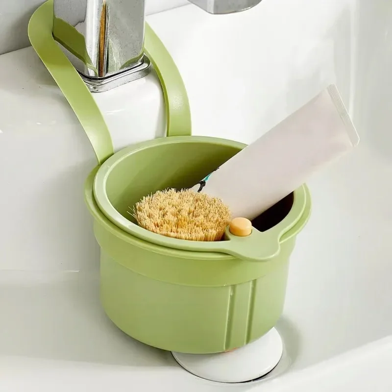 Hot Creative Sink Hanging Strainer Basket Openable Bottom Cover Quickly Drain Kitchen Garbage Filter Multifunctional Detachable