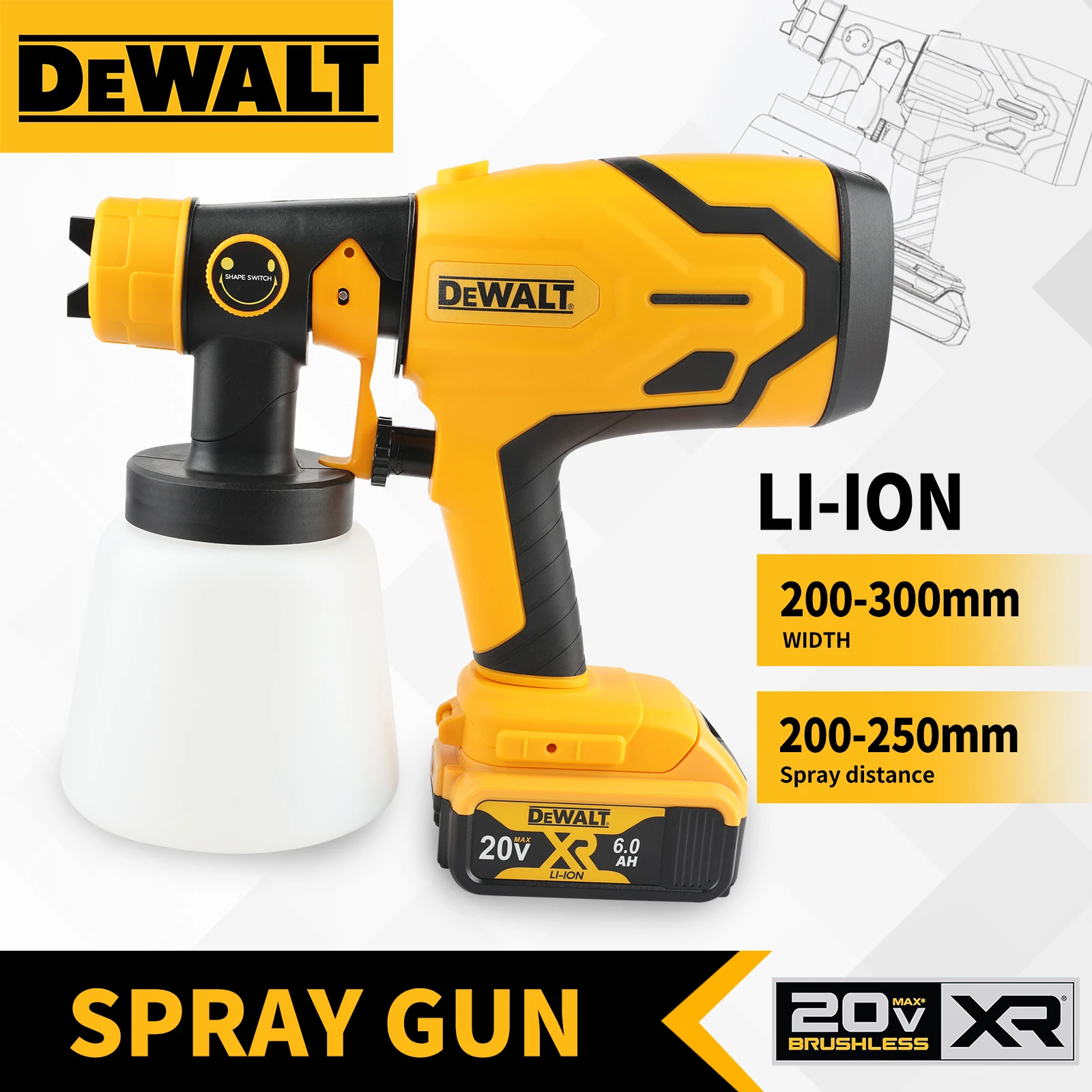 Pistol de vopsit profesional Dewalt