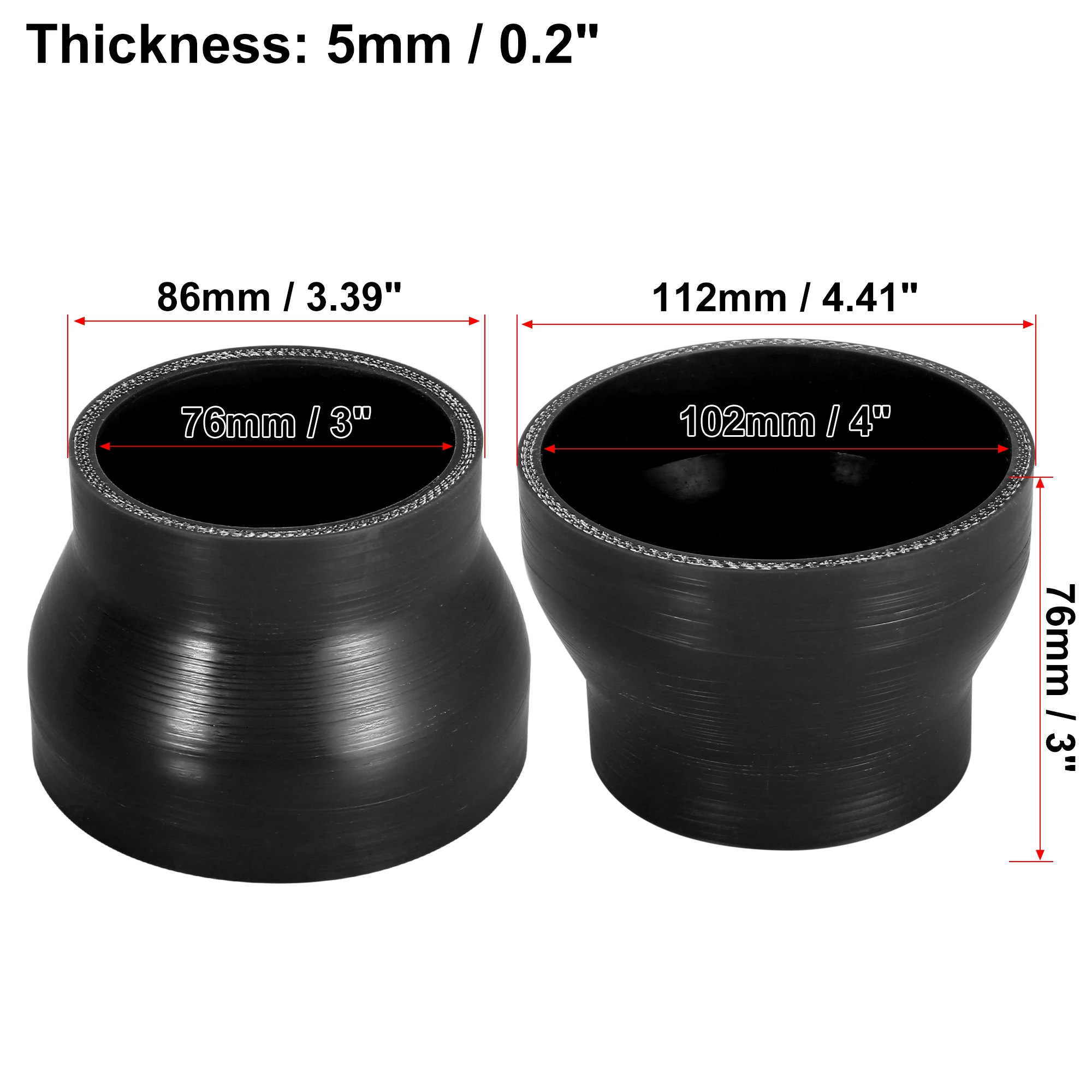 76-102mm Black