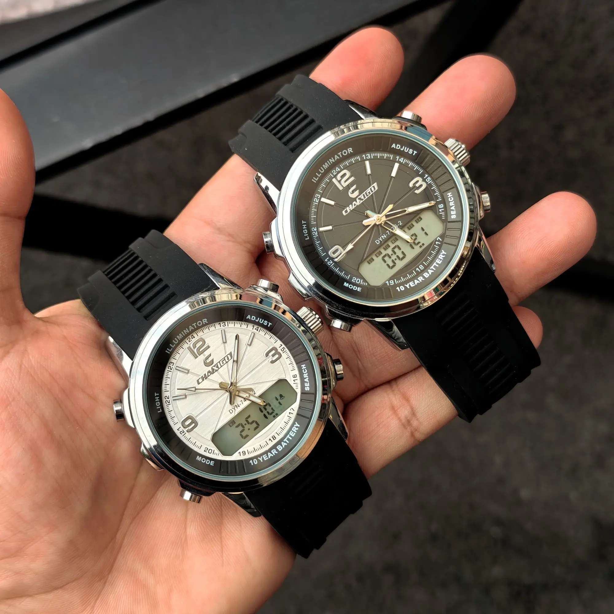 Dual Display Men's Watches Fully Automatic Luminous Watch Waterproof Dual Movement Date Multi-function Chronograph Alarm Clock - 6