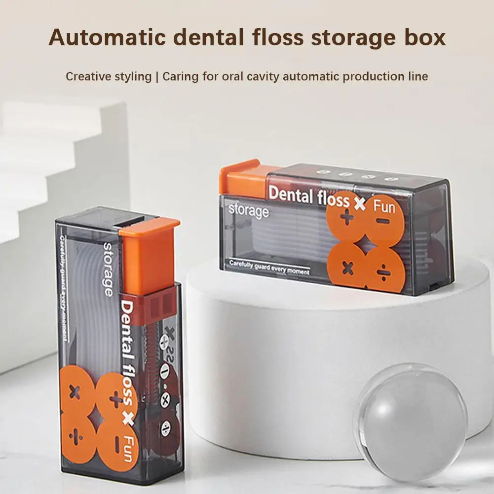 Automatic Dental Floss Storage Box Portable Pop-Up Dental Floss Dispenser Refillable Floss Container Dental Oral Hygiene Care
