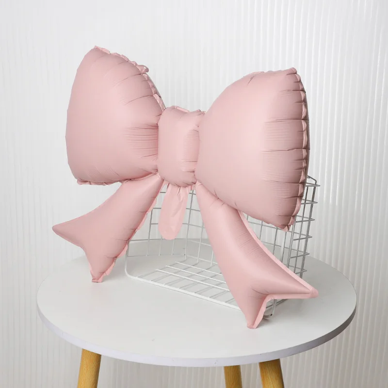 3/5 Stück rosa Schleifenballons aus Aluminiumfolie für Hochzeit, Jahrestag, Kindergeburtstag, Party-Dekoration, Mädchen, Babyparty-Gastgeschenke – Detail 5
