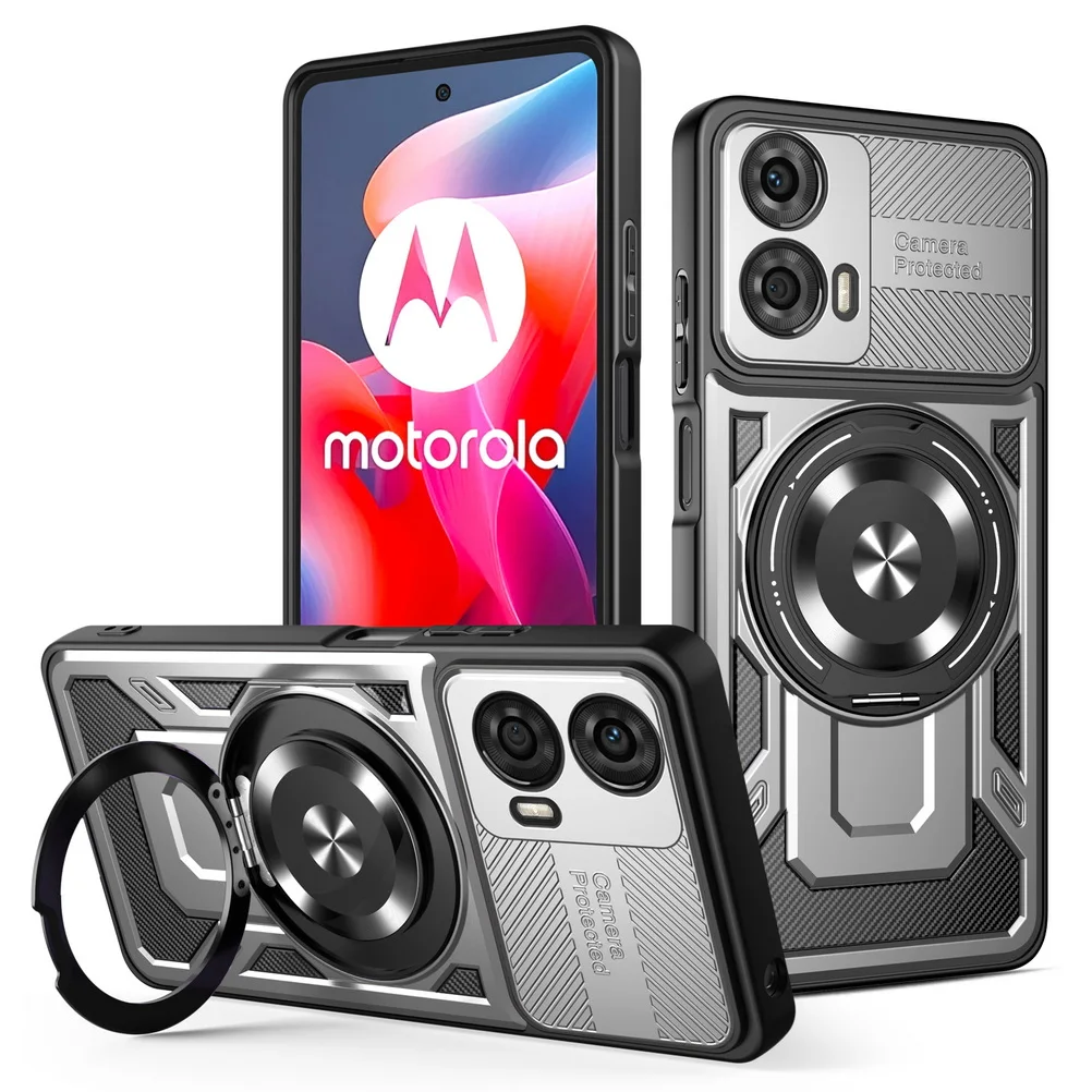 Versatile Rotatable Metal Ring Holder Magnetic Protective Case