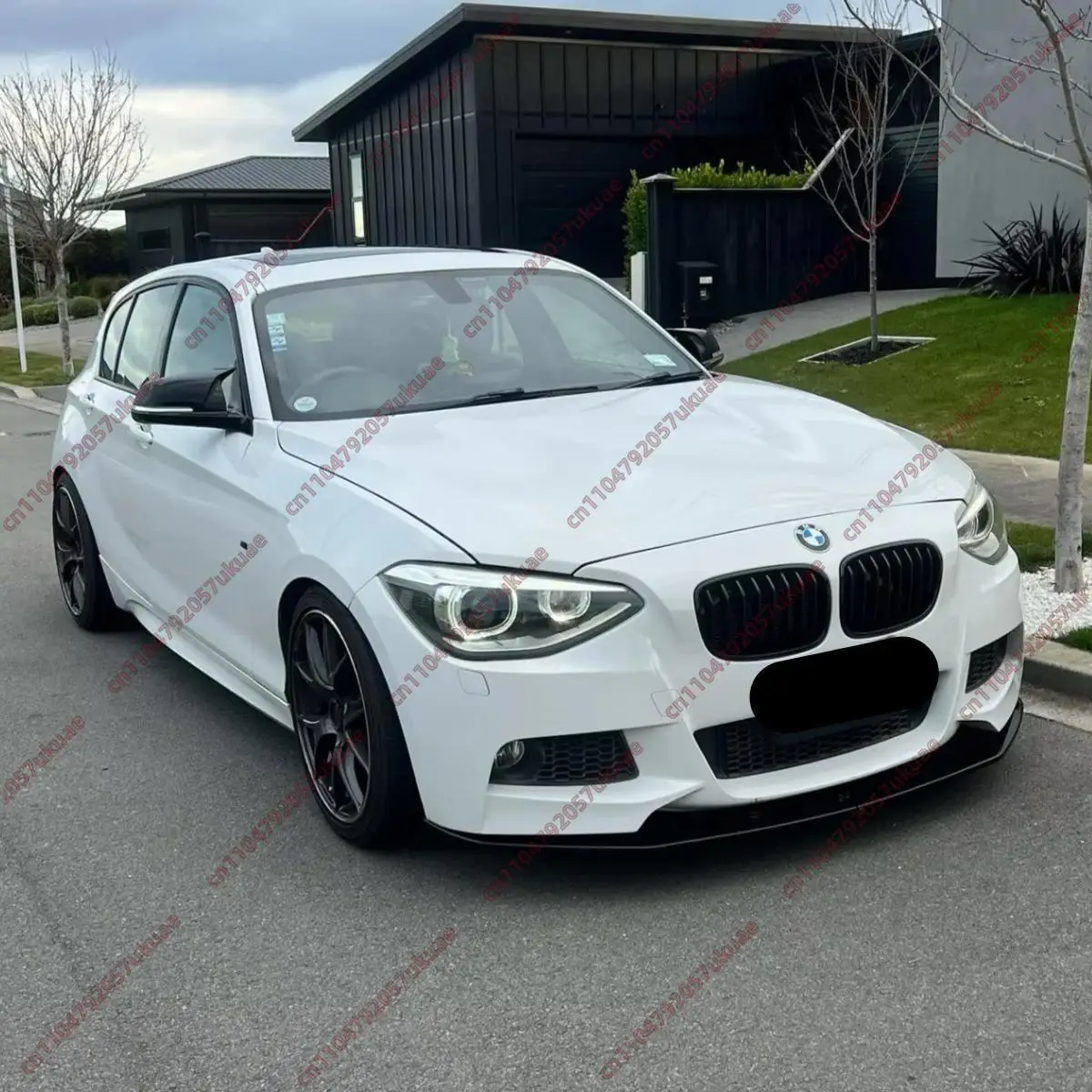 맥스톤 스타일 프론트 범퍼 립 BMW 1 시리즈 F20 F21 M 스포츠 2011-2014 프리페이스리프트 스포일러 스플리터 언더 친 바디킷 튜닝
