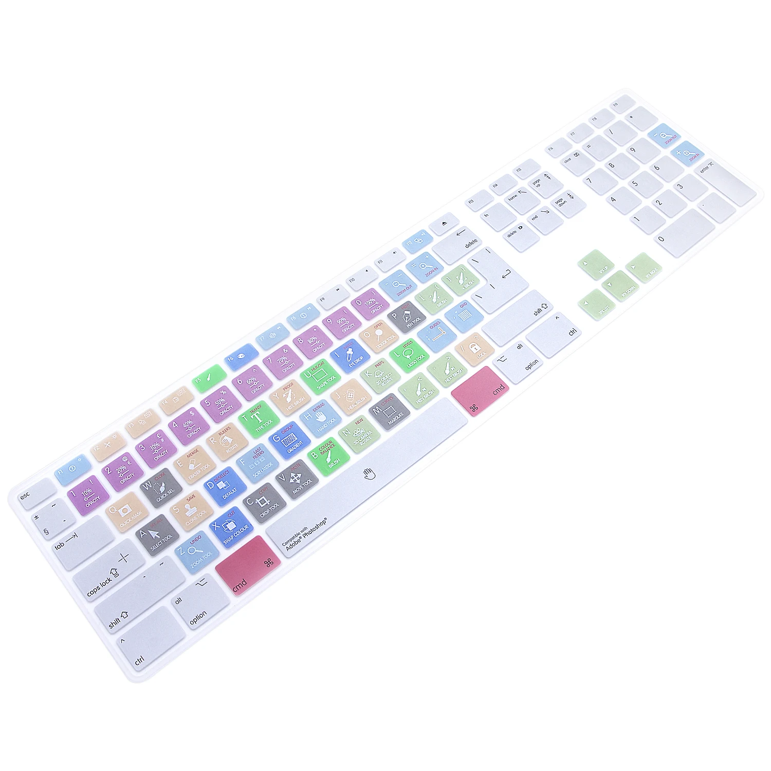 Silicone Hotkey Keyboard Cover Skin for iMac with Numeric Keypad