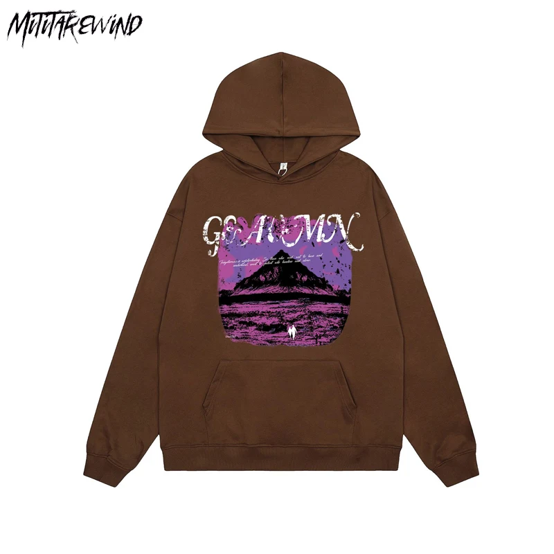 

Casual Fashion New Print Sweatshirts Couple Long Sleeve Loose Oversized Streetwear Autumn Winter Hooded Harajuku Graphic Hoodies