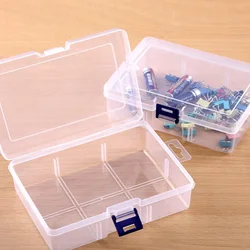 Clear Plastic Organizer Boxes for Small Items and Crafts (White)