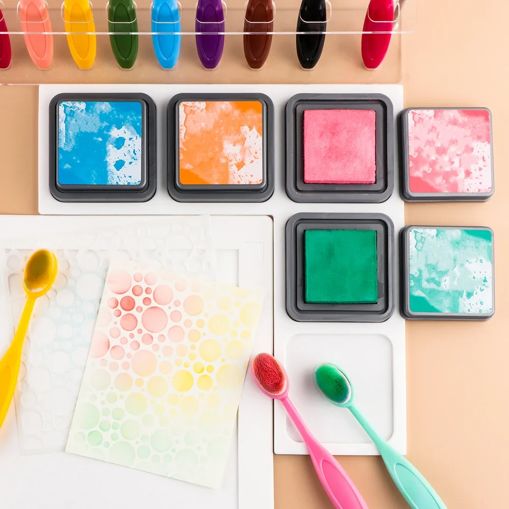 Inkpad Holder L-Shape Square Non-Slip Silicone Corner