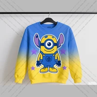 2025 Disney Women's Pure Sweatshirt Hooded Sweatshirt Fashion Minions Pants Unique Print Plus Size Streetwear Hip-Hop Style