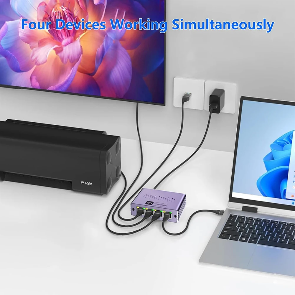 Gigabit Ethernet Splitter 1000Mbps RJ45 LAN Adapter