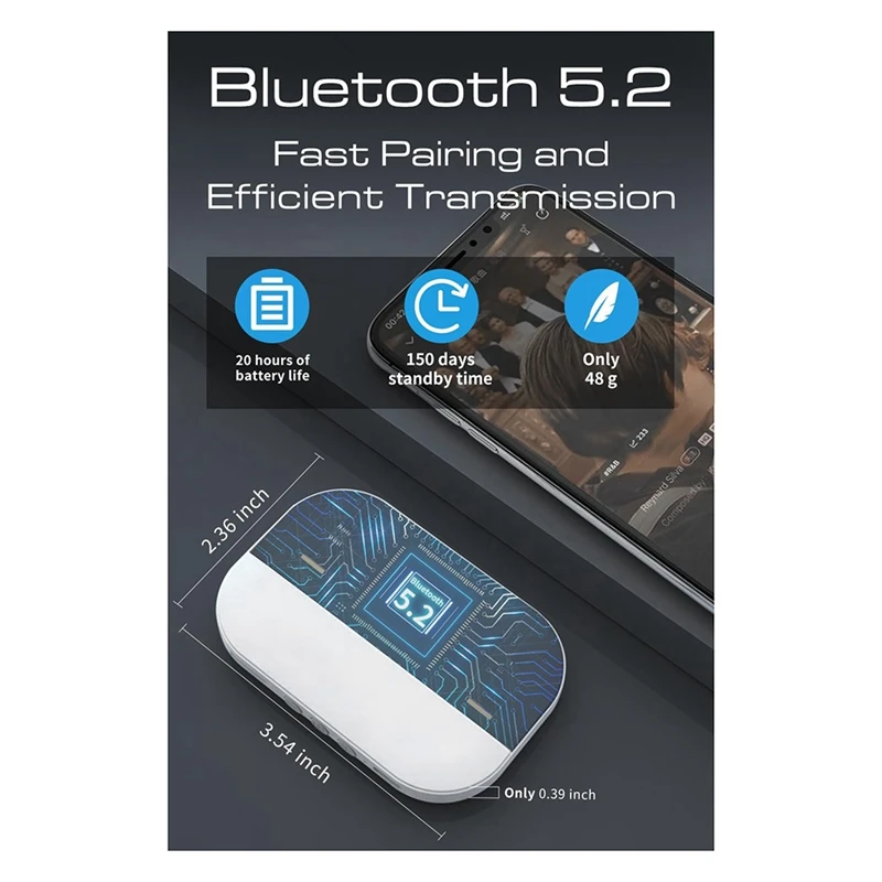 Bone Conduction Bluetooth 5.2 Speaker,White Noise Sleep Machine Bluetooth Music Box Under Pillow For Improved Sleep