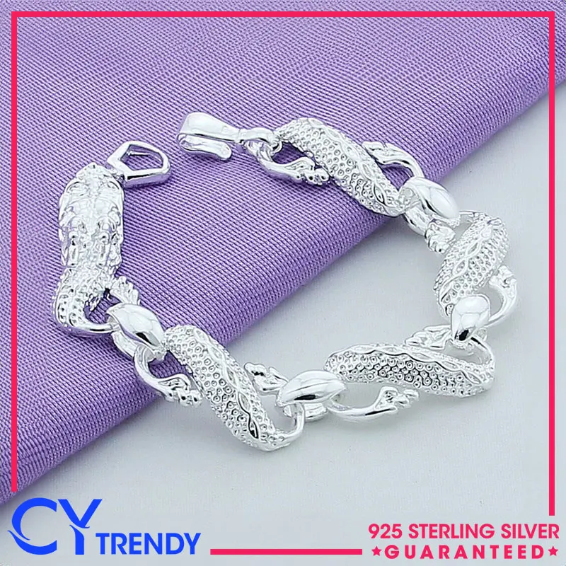 Pure 925 Hallmarked Silver Bracelet 11720-22 – Dazzles Fashion and Costume  Jewellery