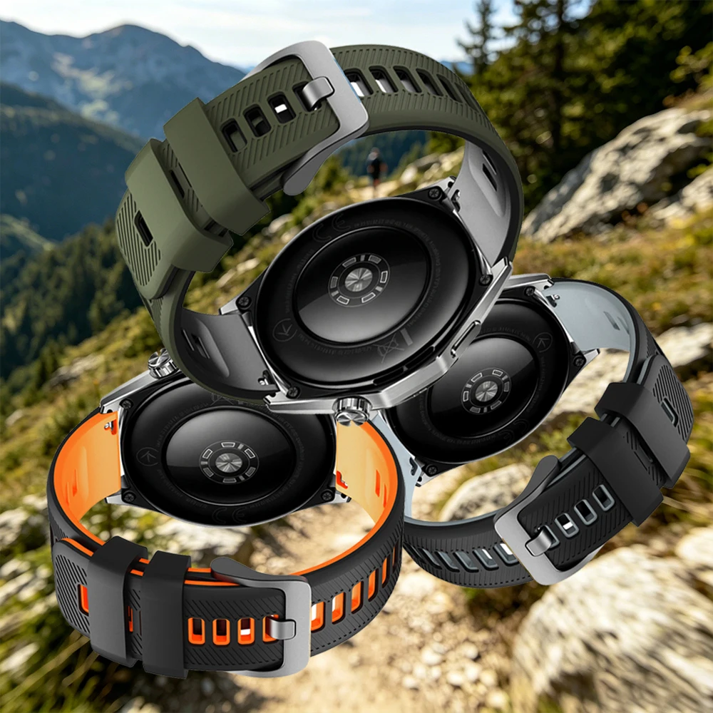 22mm Silicone Smartwatch Sport Bracelet - Soft Strap & Band Accessory