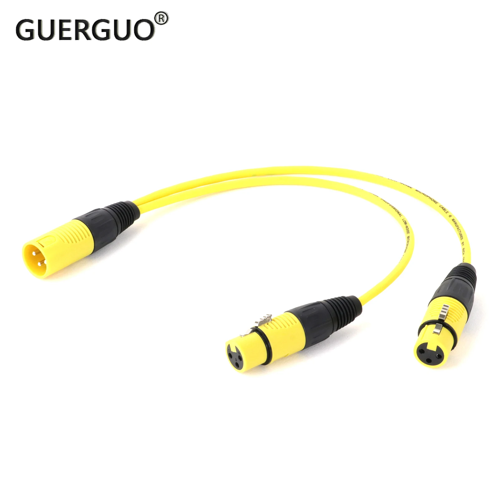 

0.3M 0.5M XLR Splitter 3 Pin XLR Male To Dual XLR Female Plastic Connectors Y Splitter Balanced Instrument Mic Cable Adapter 1PC