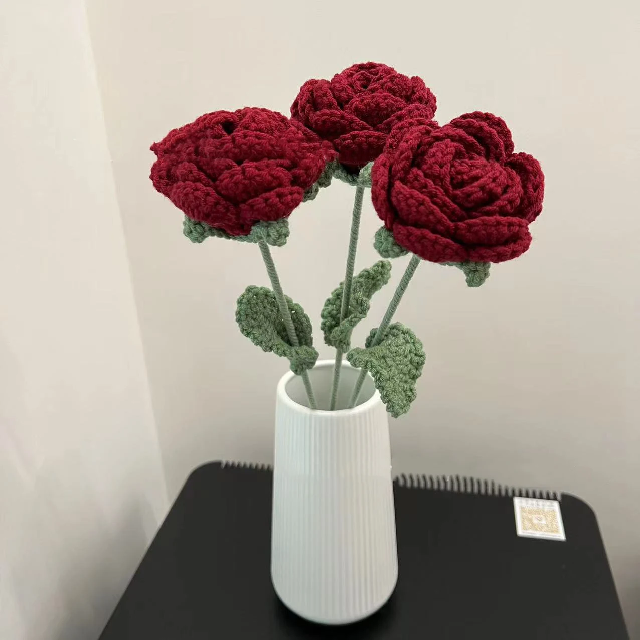 1-10Pcs Knitting Flower Sunflower Home Decoration Knitted Rose Bouquet Teacher's Day Mother's Day Birthday Gift Handmade Bouquet