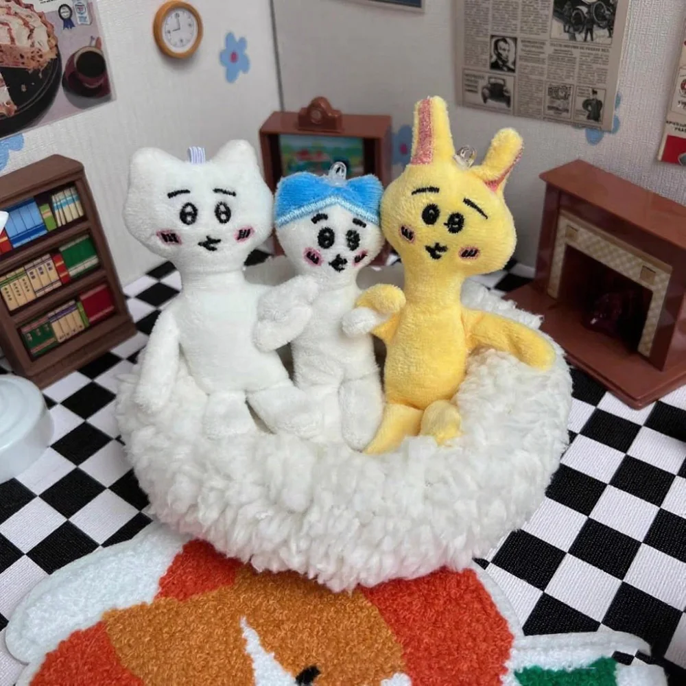 Plush Doll Kawaii Chiikawa Usagi Plush Finger Doll Cartoon Hachiware Cute Transformations Quirky Toys Student Backpack Decoration Girl Gift