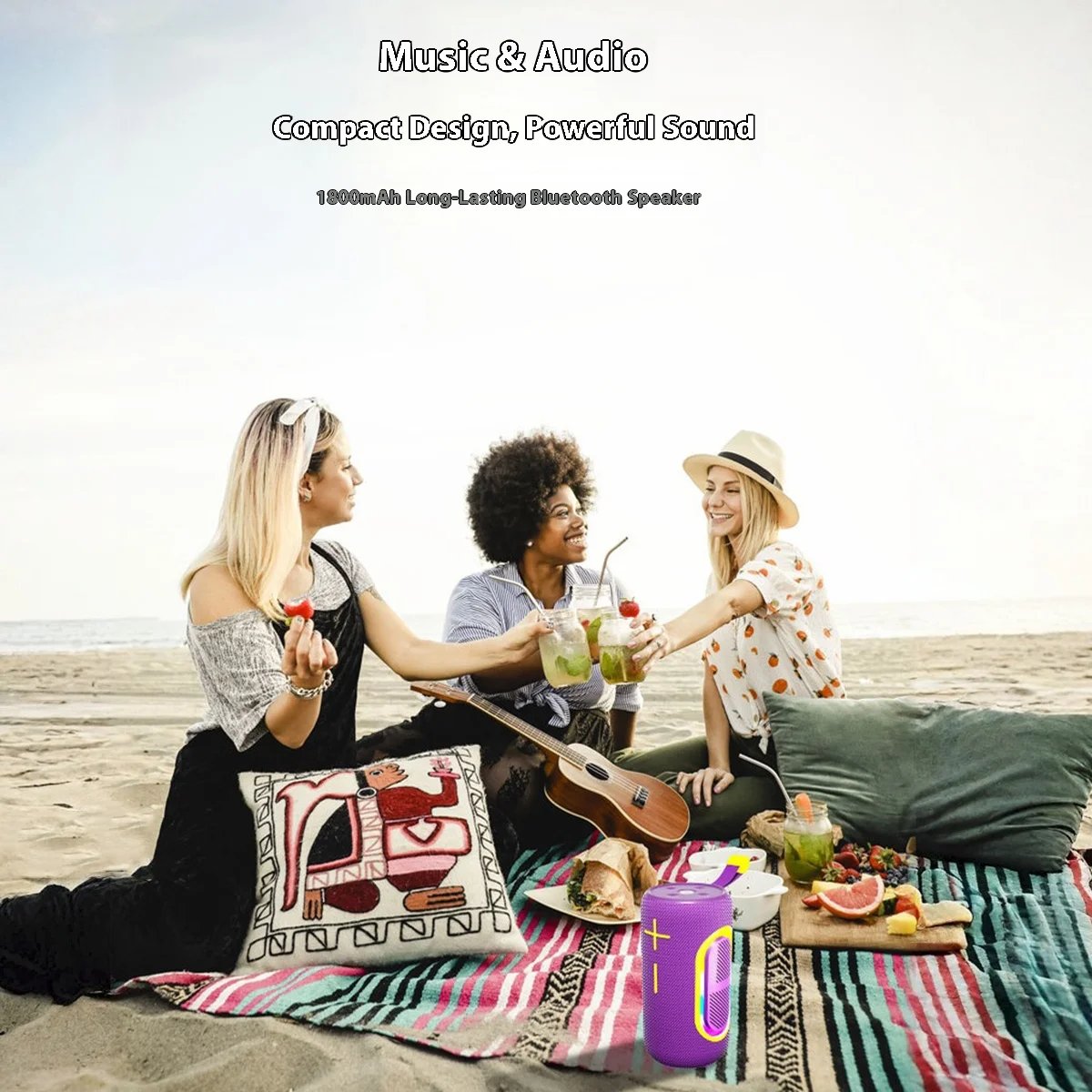 Powerful Portable Bluetooth Speaker With Stereo Bass Subwoofer_voghion.com
