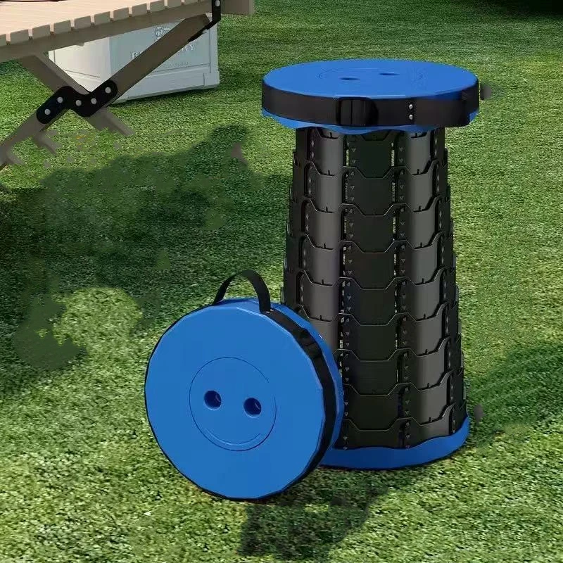 Tabouret télescopique pliant léger en plastique - Siège portable pour pêche et transport