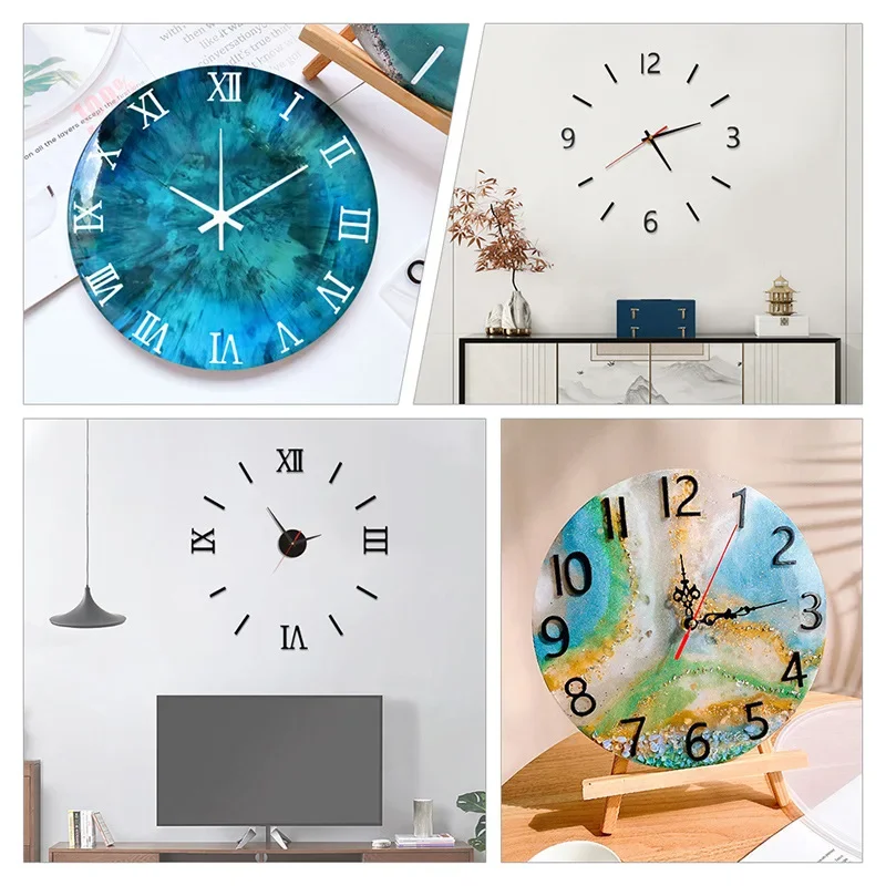 Round Clock Number Drip Mold - DIY Creative Pendant Silicone Mould with Arabic & Roman Numerals