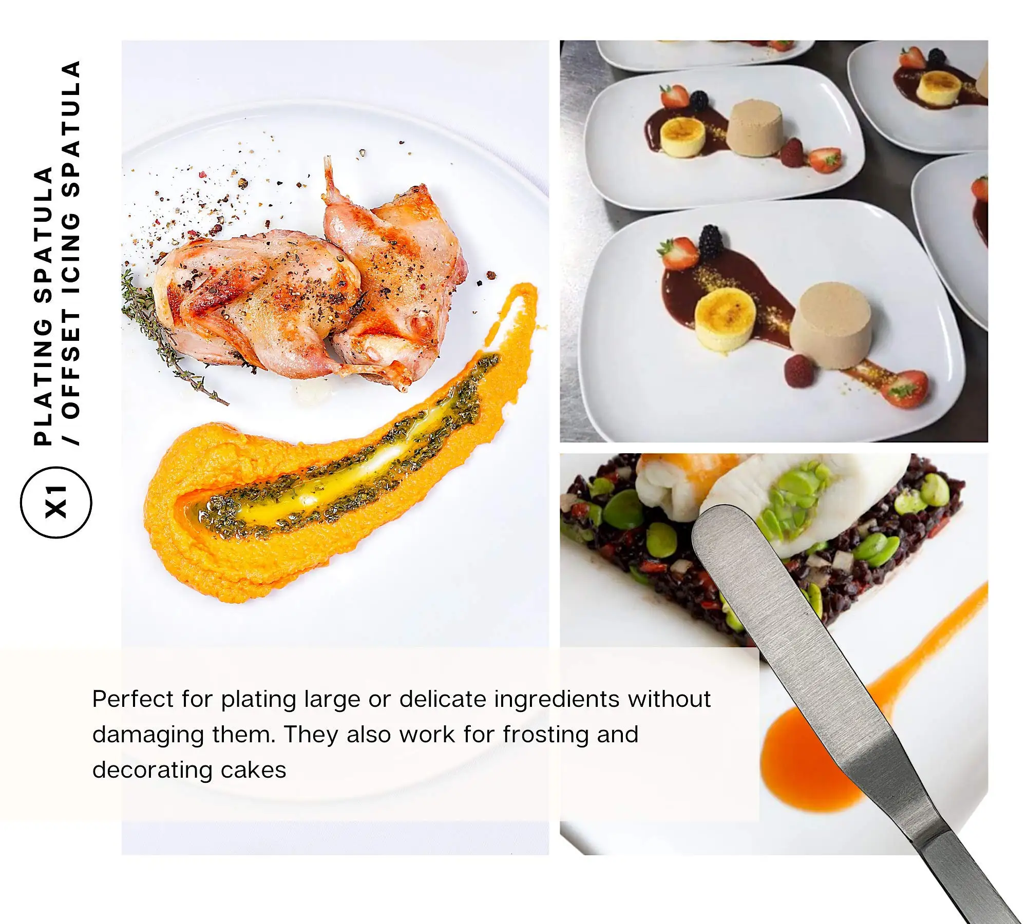 Chef Plating Tools Culinary Set 19 PCS For Food Placement Plates Decorating Include Tweezer Drawing Spoon Fish Tongs Spatula