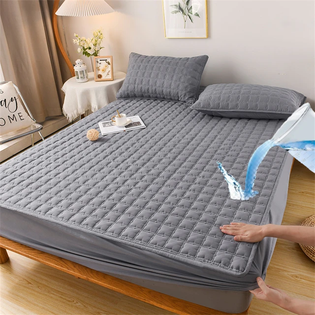 Waterproof Mattress Protector Washable Urine-Proof Stretchable Bed Cover  USA~