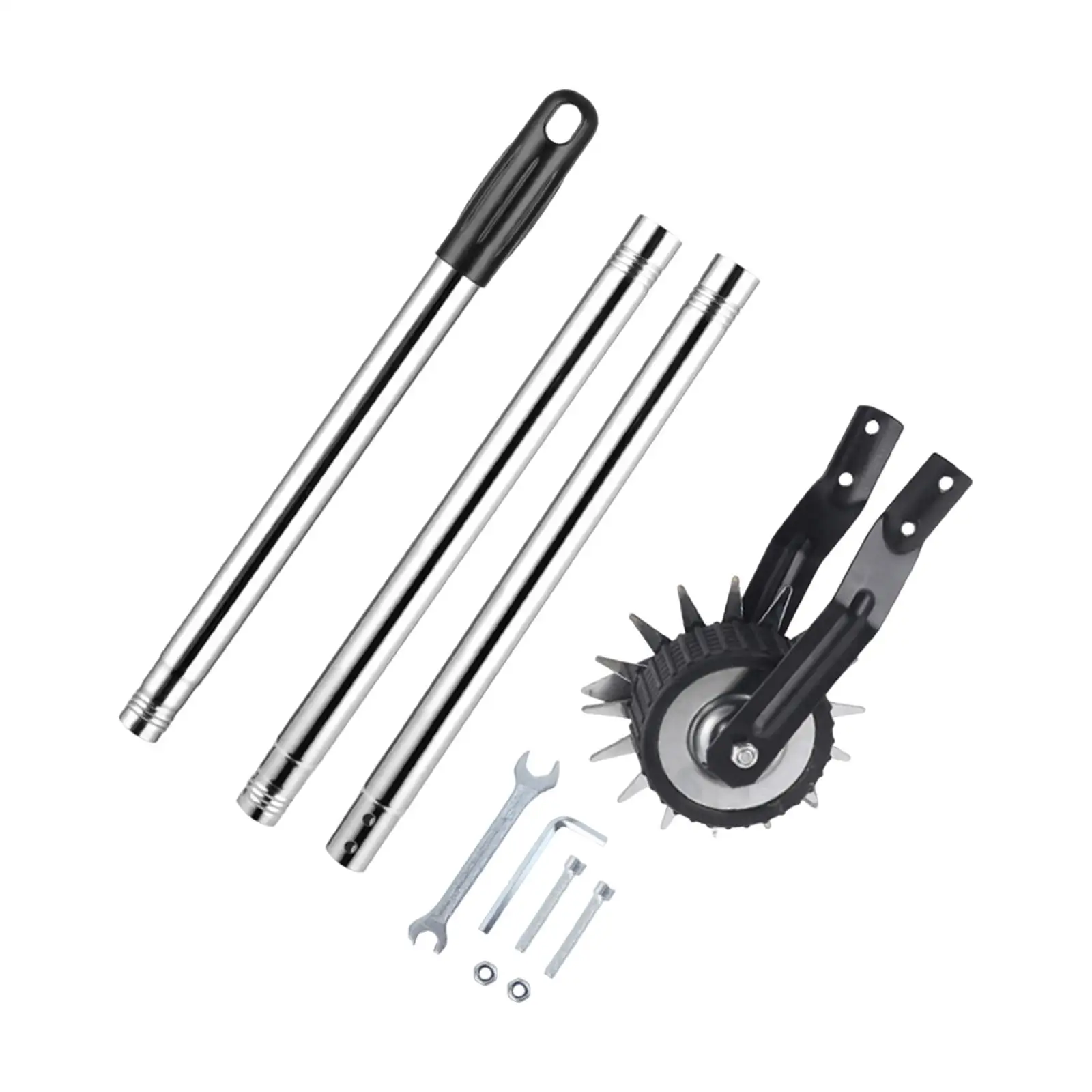 Lawn Edger Tool Manual Grass Edger Long Handle Cordless Rotary Shear Wheel Rotary Edger for Park, Cable Burying, Garden, Yard 3