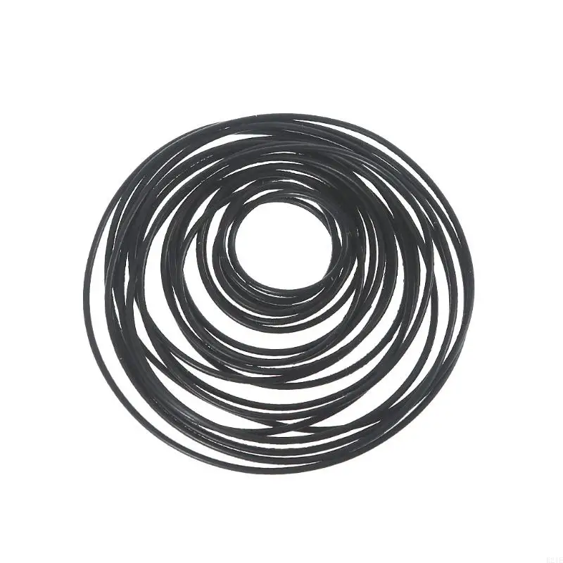E21E 20Pcs/pack Rubber Driving Belt Round Belts Line Diameter 1mm Rubber Ring DIY Transmission Model Making Shipping Ru