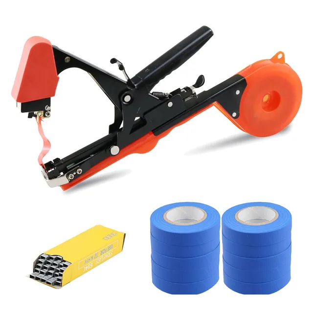 New Garden Tool Plant Tying Tapetool Tapener Machine Branch Hand Tying Machine Packing Vegetable Stem Strapping Pruning Tool Set 6
