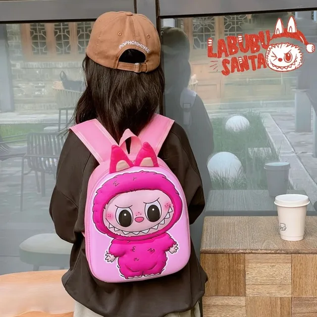 Labubu 11-Inch Hard Shell 3D Cartoon Schoolbag – Lightweight & Cute Backpack for Kindergarten & Young Pupils 2
