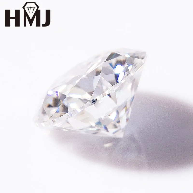 

HMJ Round D Color Moissanite Loose Stone VVS1 Excellent Cut Colored Gemstones Factory Wholesale Lab Grown Diamond Certified GRA